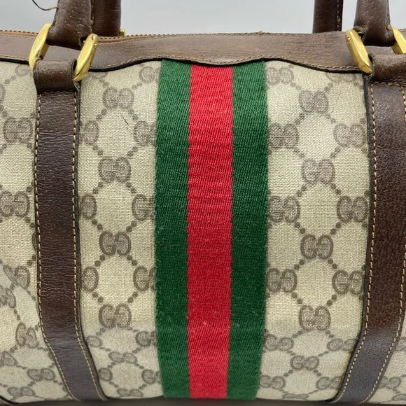 Gucci PVC Sherry Line Boston Handbag - Picture 4 of 15